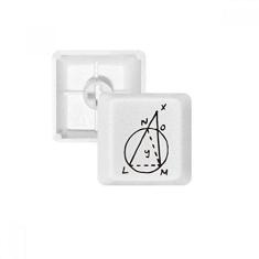 Imagem de Teclado mecânico com ilustração de vetores e matemática trigonométrica, kit de atualização de jogos PBT