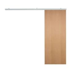Imagem de Porta De Correr Verniz Com Kit Alumínio Branco - 210x80