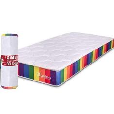 Imagem de Colchão Solteiro D33 Firme a Vácuo Ortopédico Rainbow 88x188cm BF Colchões