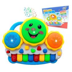 Imagem de Teclado Piano Musical Bebê Brinquedo Infantil Divertido Drum - Bs7 Com