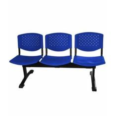 Imagem de Cadeira Em Longarina 3 Lugares Linha Polipropileno Atenas Azul - Desig