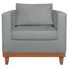 Imagem de Kit Sofa 3 Lugares E 2 Poltronas Europa 180 Cm Bouclé Cinza