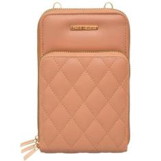 Imagem de Bolsa Carteira Feminina Com Alça Textura Matelassê (Bege)