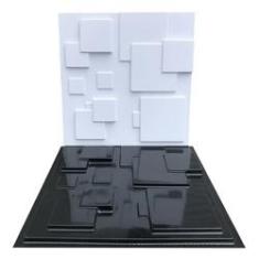 Imagem de Forma Gesso/Cimento 3D ABS - Mosaico Liso 50x50