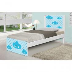 Imagem de Cama Solteiro Nuvem Menino Com Colchão