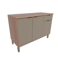 Imagem de Balcão para Pia 120cm Louise 3 Portas 1 Gaveta Móveis Sul