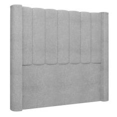 Imagem de Cabeceira Casal King Cama Box 195cm Claire I02 Bouclê Cinza - Mpozenat