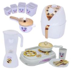 Imagem de Cozinha Infantil Branco Menina Panela Princesa Fogão 13Pç - Altimar
