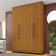 Imagem de Guarda-Roupa Casal Bari 4 Portas 3 Gavetas Cinamomo - Panorama Móveis