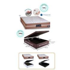 Imagem de Cama Box Baú Casal Medida Especial Viúva + Colchão Sankonfort Le Confo