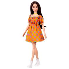 Imagem de Boneca Barbie Fashionista Vestido Laranja - Mattel