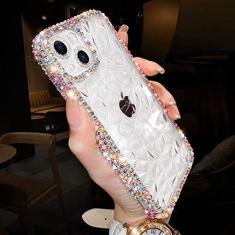 Imagem de Capa de telefone macia transparente de luxo brilho brilhante diamante para iphone 13 12 pro max 11 x xs xr 7 8 plus se 3 capa de silicone transparente, transparente, para iphone x