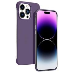 Imagem de Capa de telefone rígida ultrafina sem moldura para PC à prova de choque para iPhone 14 13 12 Mini 11 Pro Max X XR XS SE 2022 7 8 Plus capa traseira fina, Drak Pruple, para iPhone XS MAX