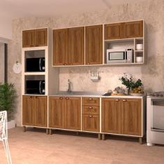 Imagem de Cozinha Modulada Completa Com 5 Peças E Espaço Para Micro-ondas Sofia Pátina Com Moscatto