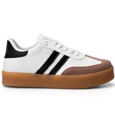 Imagem de Tênis Feminino Casual Confortável Flatform Moda Blogueira branco36