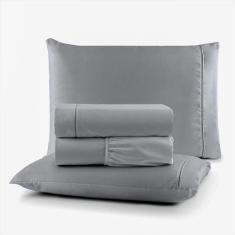 Imagem de Jogo de Lençol 200 Fios Queen 4 Peças Algodão em Ponto Palito - Charme