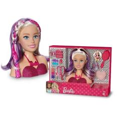 Boneca Barbie Styling Head Fala Frases Cartela De Maquiagem