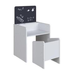 Imagem de Mesa Infantil com Lousa e Cadeira Le Petit Branco