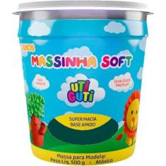 Imagem de Pote massa de modelar 500g Verde Escuro Massinha Uti GuTi