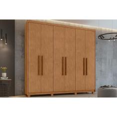 Imagem de Guarda Roupa Casal 6 Portas E 5 Gavetas c- Pés áries Amêndoa