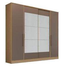 Imagem de Guarda Roupa Herval Ph 1733 - Cor Cedro + Fendi - Com Espelho