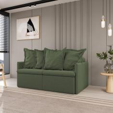 Imagem de Sofá Retrátil e Reclinável 3 Lugares 180cm Dália Cabecasa Madeiramadeira Verde