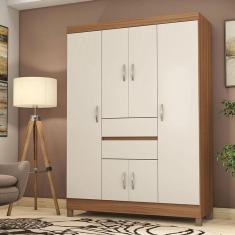 Imagem de Guarda Roupa Solteiro Ambiente Ecom 2 Amêndola Touch Off White - Demóbile