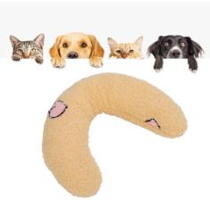 Imagem de Travesseiro de Pescoço de Cachorro Meio Donut, Material Macio de Pelúcia Fácil de Limpar e Manter Travesseiro Multifuncional Confortável Em Forma de U para Animais de (Padrão