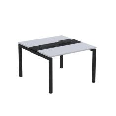Imagem de Mesa Plataforma Dupla com Pé de Aço para Coworking 110x120 Pdc11/12/2p Cinza/Preto