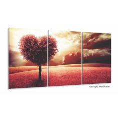 Imagem de Quadro Decorativo Árvore De Coração 3 pc 120x60 Sala Quarto