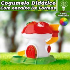 Imagem de Brinquedo Cogumelo Didático Educativo Baby Montar Encaixar Menino E Me