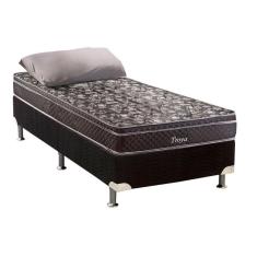 Imagem de Cama Box Solteiro: Colchão Molas Bonnel Herval Troya + Base CRC Suede Black(88x188)