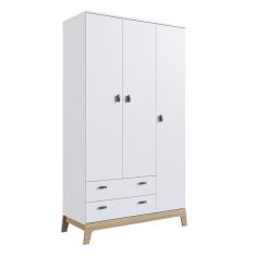 Imagem de Guarda Roupa Infantil 108cm 3 Portas 2 Gavetas Favo De Mel 006 Branco - Completa Móveis