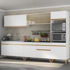 Imagem de Cozinha Completa 5 Peças Com Armário E Balcão Branca