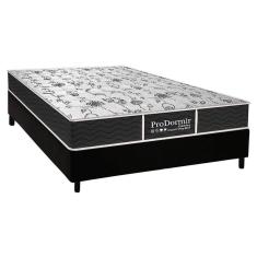Imagem de Cama Box Casal: Colchão Molas Probel Prolastic Sleep + Base CRC Courano Black(138x188)