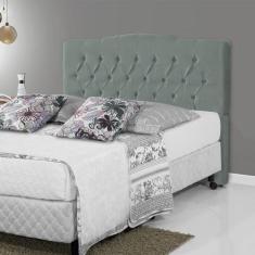 Imagem de Cabeceira Estofada Cama Box Casal Queen Capitonê Camburiu 160cm Veludo