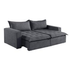 Imagem de Sofá 5 Lugares Retrátil E Reclinável M-184 Veludo Martins Grafite