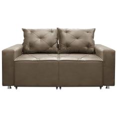 Imagem de Sofá 2 Lugares Retrátil E Reclinável Bariloche 1.60cm C/ Molas - Suede Bege