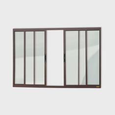 Imagem de Janela Confort 4 Folhas Vidro Liso 120cm x 200cm Brimak