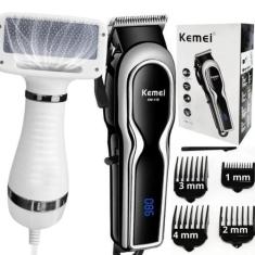 Imagem de KIT PET (Máquina de Tosa KEMEI 1991 + Secador 110V) ajustável - LIPPIN