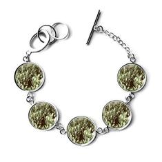 Imagem de DIYthinker Pulseira de corrente com pingente de folhas do sol com imagem de planta da natureza