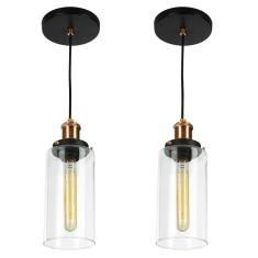 Imagem de Kit 2 Lustres Pendentes Château Cilindrico Vidro  Cobre