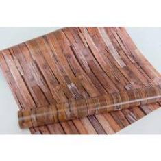 Imagem de Papel Adesivo Contact De Parede Madeira Mosaico 45 Cm x 10 Metros