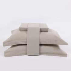 Imagem de Jogo De Cama 3P 200 Fios Essential Solteiro Bege - Niazitex