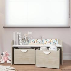 Imagem de Banco com Porta Utilitários Infantil Branco/Nature