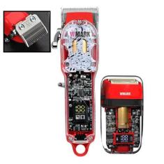 Imagem de Kit 2 Maquina De Cabelo Wmark Ng409 + Shaver Ng988 Vermelho