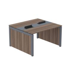 Imagem de Mesa de Plataforma Dupla para 2 Pessoas Corporativa 130x120/2p Walnut/Grafito