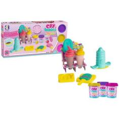 Imagem de Kit Massinha Cry Babies Sorveteria Divertida  - Cotiplas com Acessório