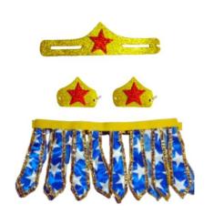 Imagem de Fantasia mulher maravilha INFANTIL feminina carnaval kit mulher maravi