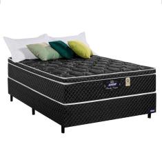 Imagem de Cama Box Queen E Colchão Molas Ensacadas Gazin Perola Negra 198cm X 158cm